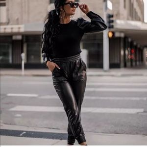 Nwt Express High Waisted Faux Leather 